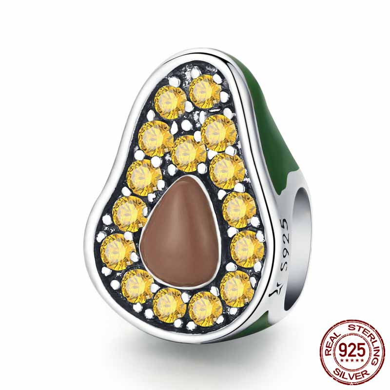 Avocado Sterling Silber S925 Perlen Öltropfen Perlen