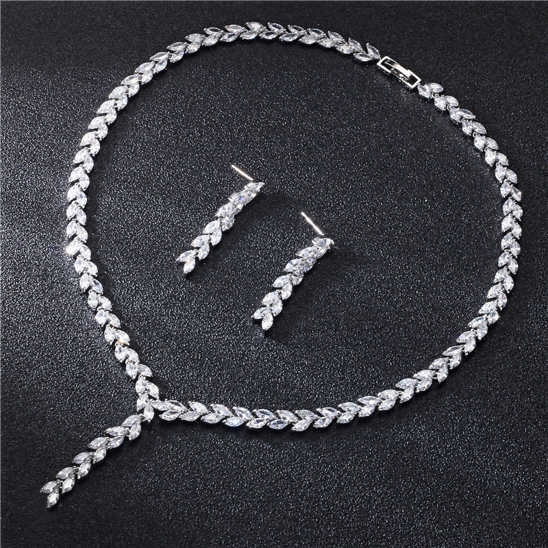 Braut Hochzeit Ohrringe Schmuck-Set Schmuck-Set