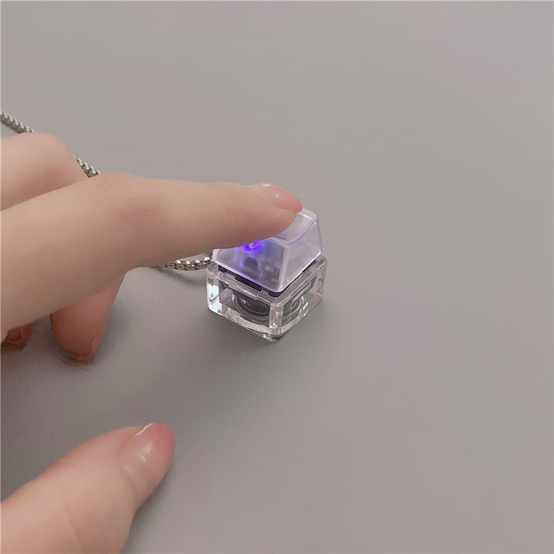 Dekompressionskette Manipulator Fühlknopf Leuchtanhänger Herren Und Damen Paar Mode Schmuck Accessoires