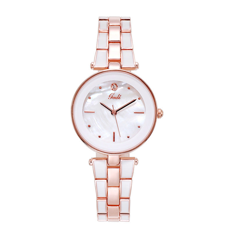 Reloj de mujer estilo coreano, moderno, de cuarzo blanco, para estudiante