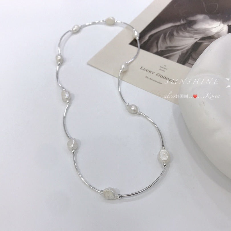 Armband aus S925 Sterlingsilber mit Barockperlen