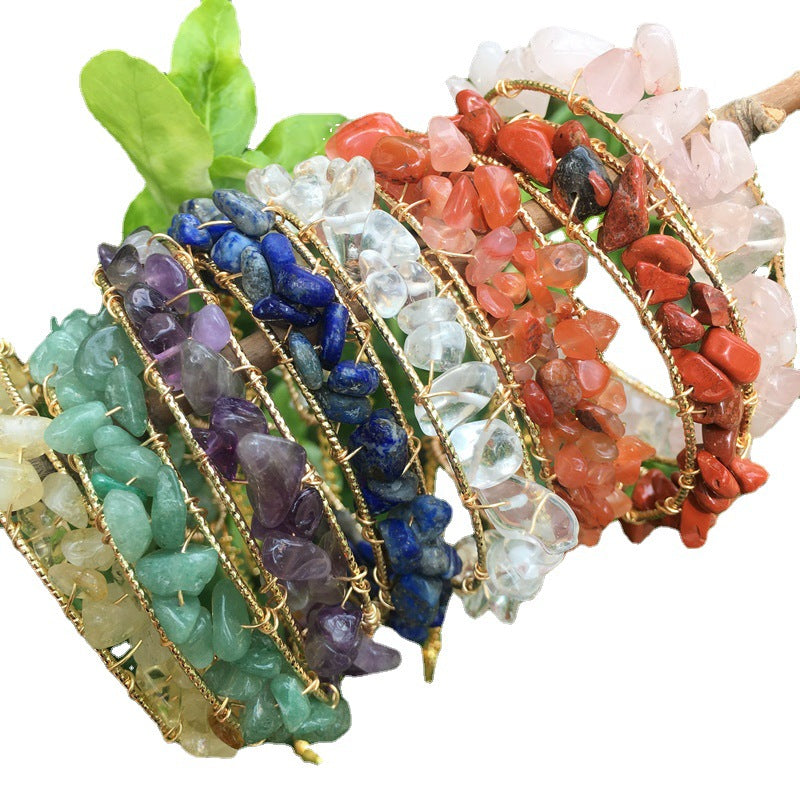 Modeschmuck Naturkristall Perlenarmband Damen DIY Unregelmäßig