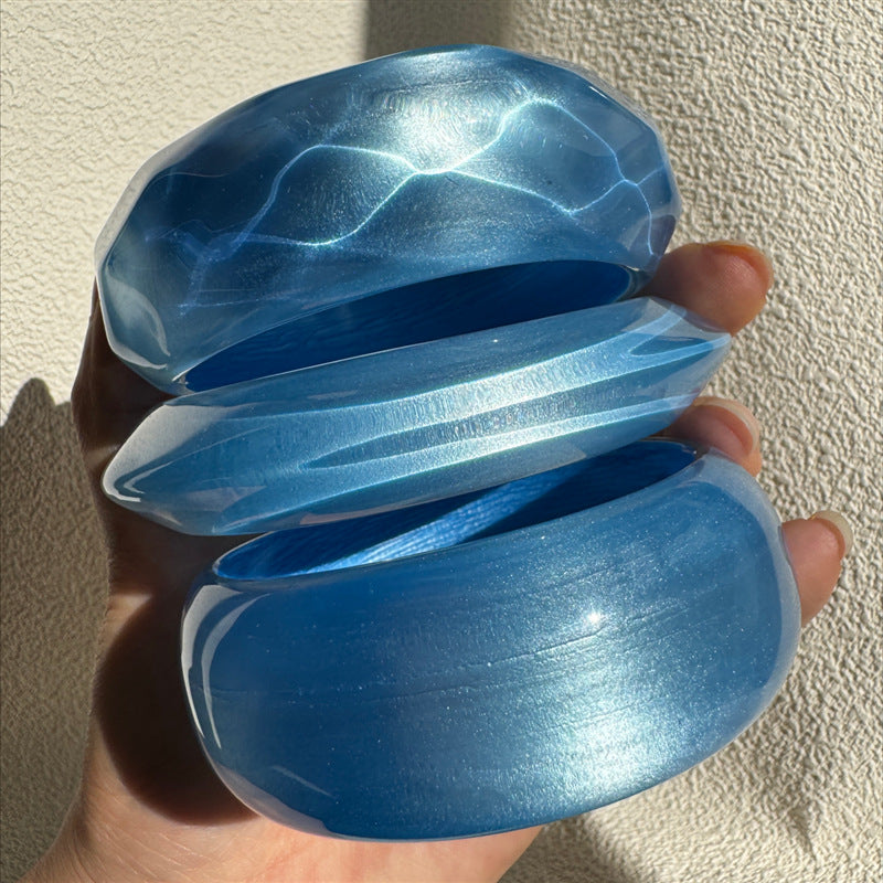 Colorful Acrylic Bracelet Irregular Round Resin Bracelet