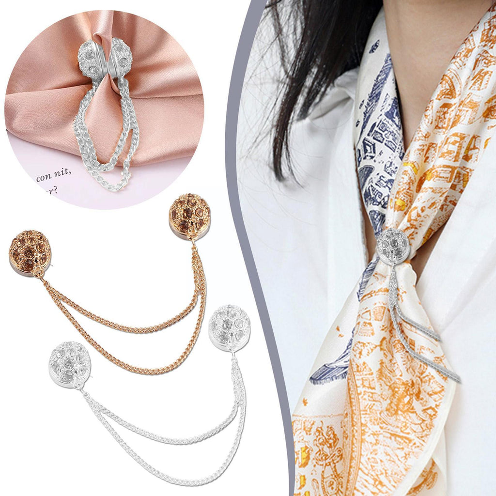 Hebilla magnética para broche de mujer, cadena con hebilla anti-pérdida