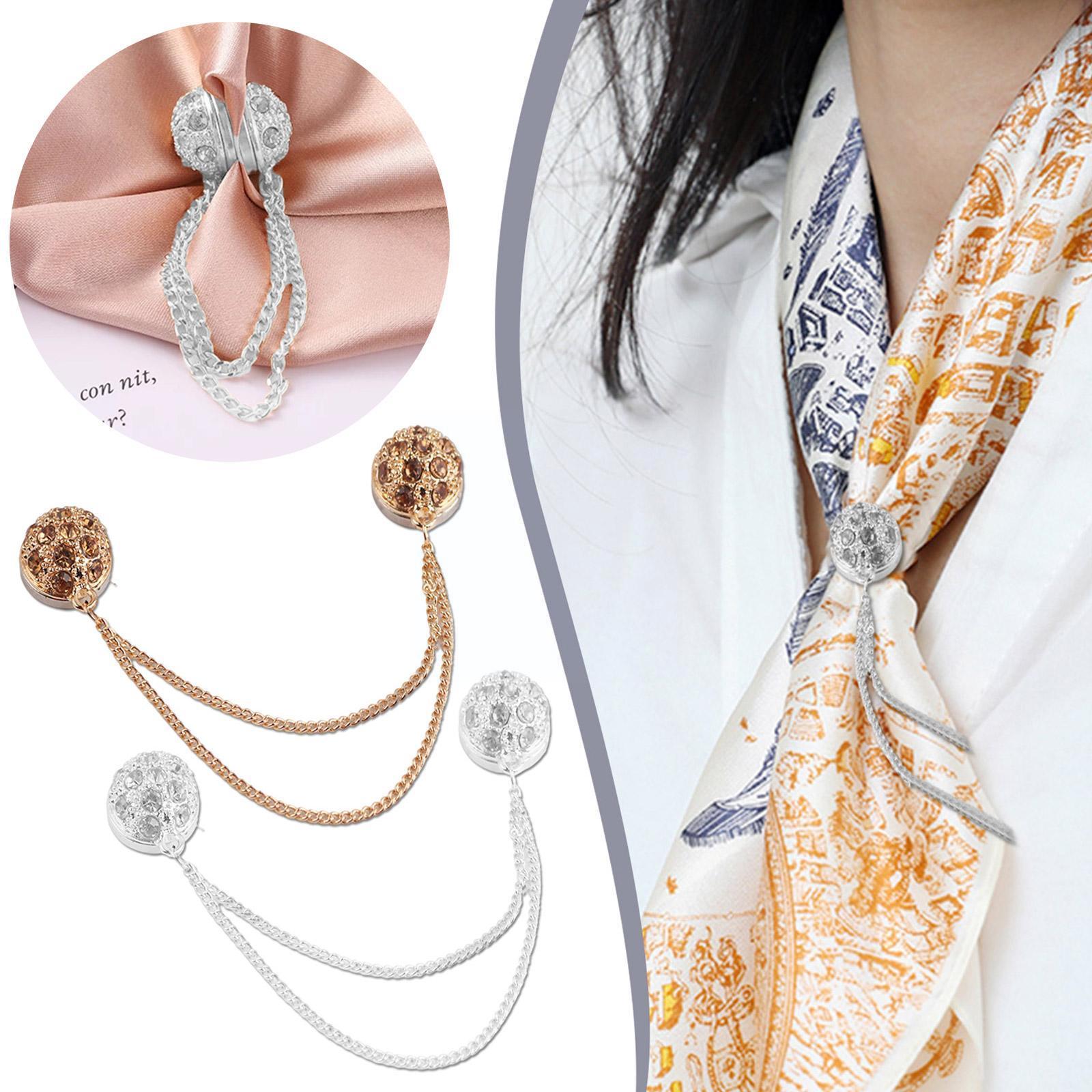 Hebilla magnética para broche de mujer, cadena con hebilla anti-pérdida