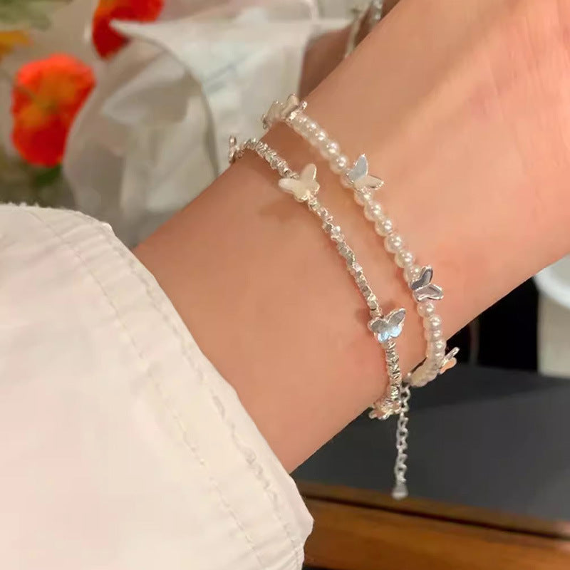 Damen-Armband aus Sterlingsilber 925 mit Schmetterlingen