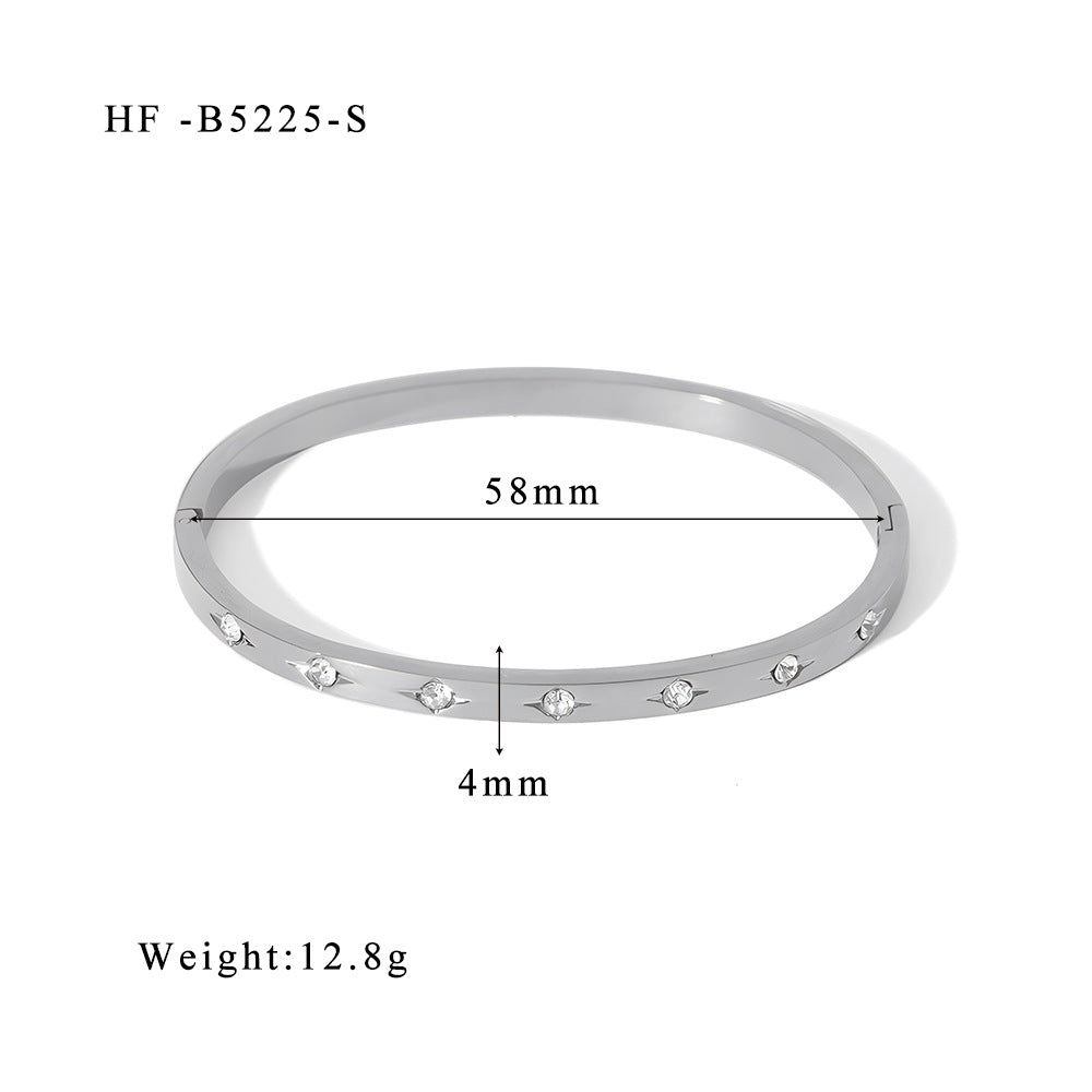 Design 18K Stainless Steel Zircon Bracelet