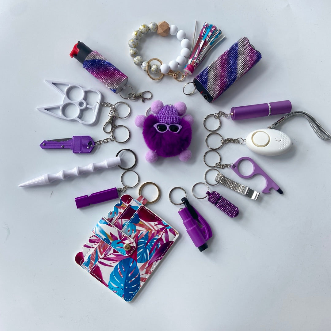 Set de llavero de alarma con defensa personal Finger Tiger