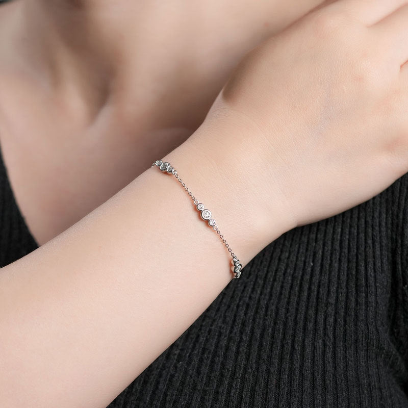 Europäische und amerikanische Mode Minimalistisches Moissanit-Armband Nische