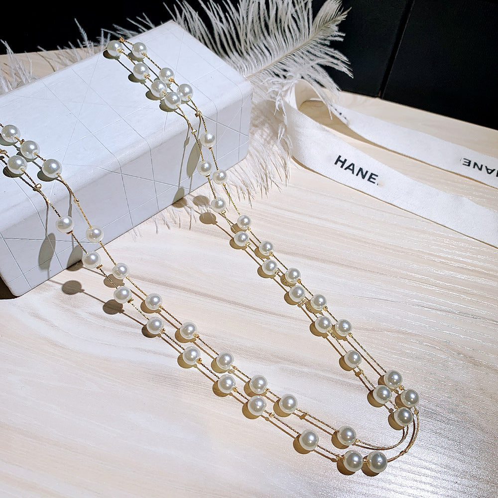 Elegante lange Pulloverkette für Damen