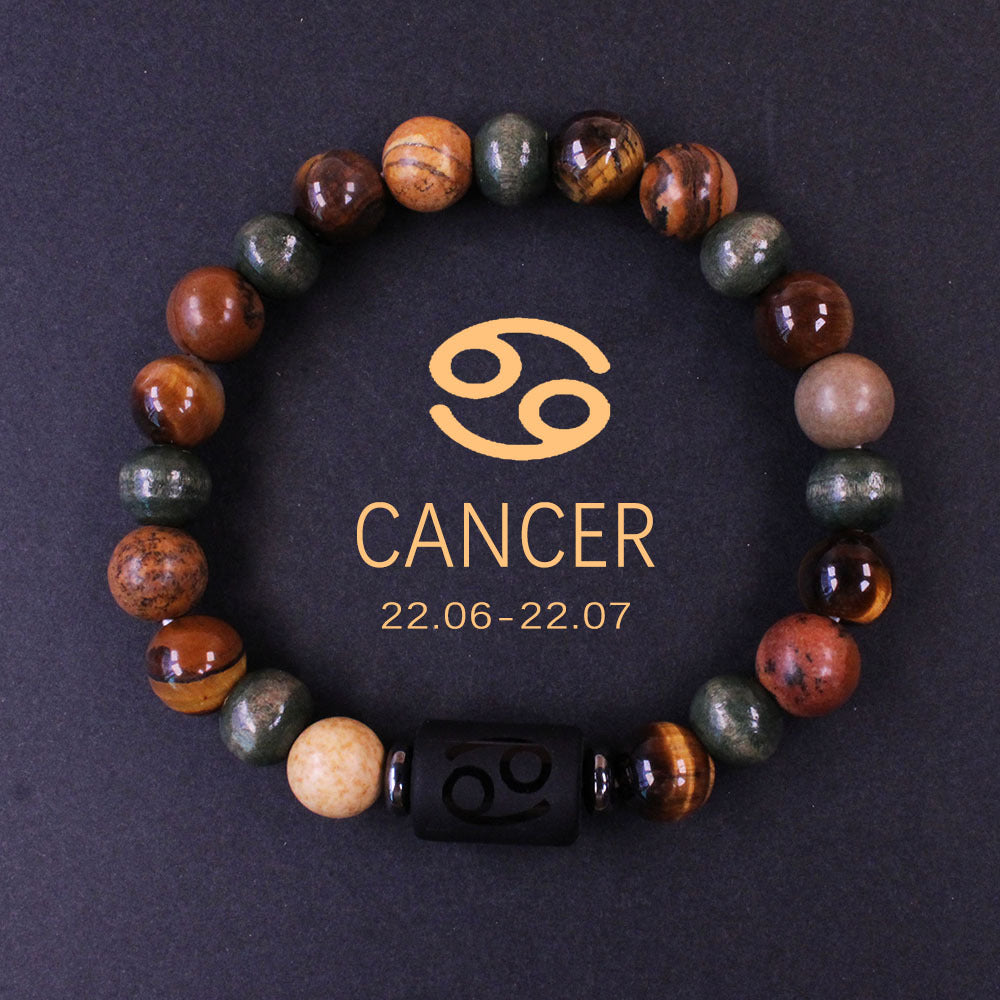 Twelve Constellation Couple Bracelet Tigereye Handmade Bracelet Shooter