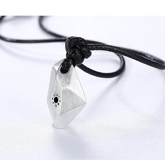 The Sun And The Moon Attract A Wishing Stone Couple Necklace Hipster Simple Brushed Magnet Pendant