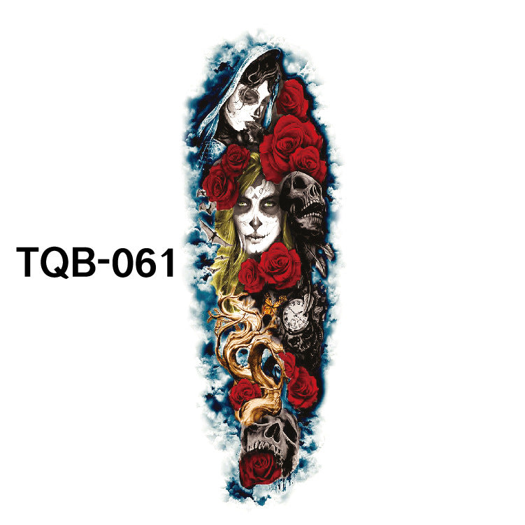 Pegatina de tatuaje impermeable de brazo completo