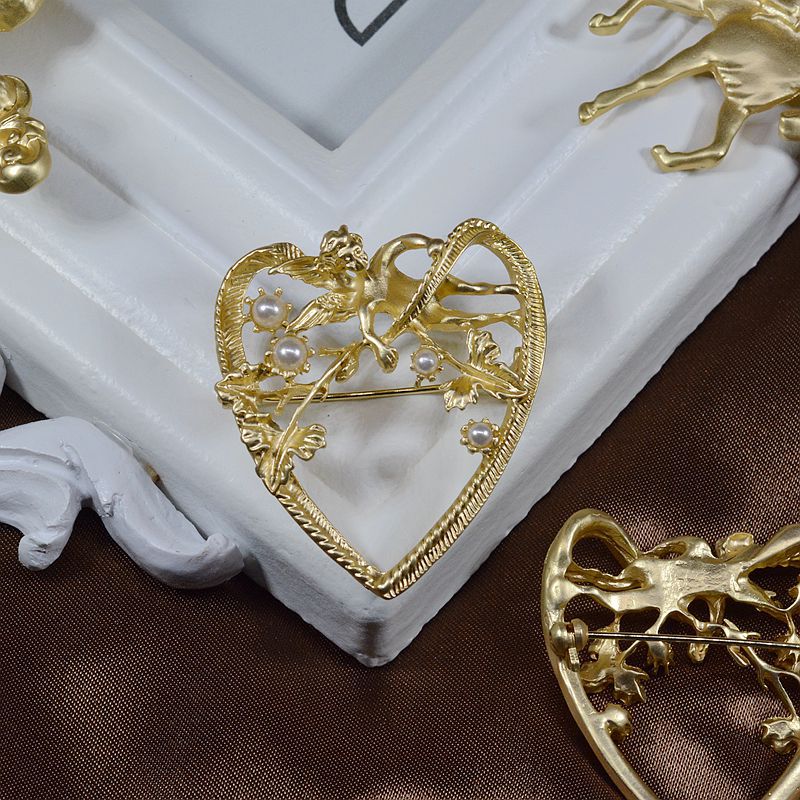 Broche de ángel retro en oro Beautiful Soul