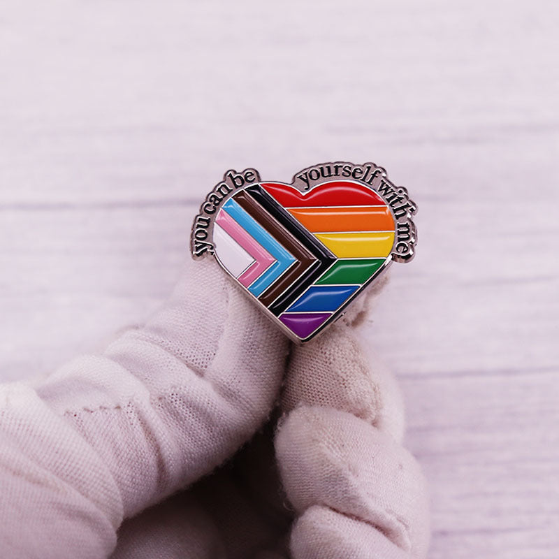 Neben Mir Kannst Du Deine Eigene Brosche Rucksack Kleidung Hutnadel Schwul Cross-Gender-Abzeichen Sein