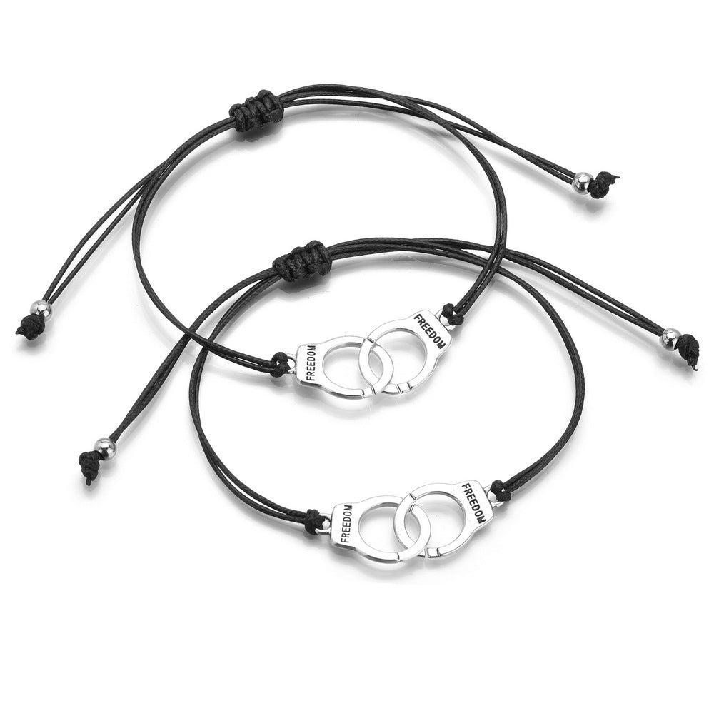 Pulseras de esposas para parejas Tarjeta de amistad pulseras