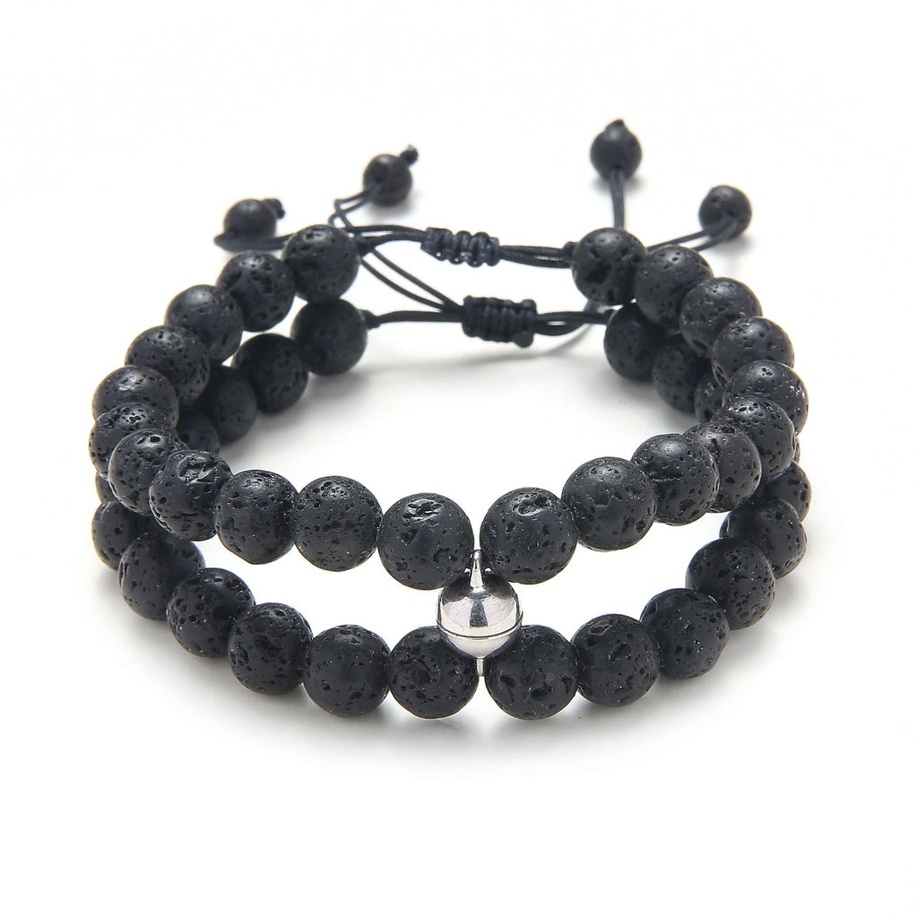 Schlichtes und modisches geflochtenes Partnerarmband
