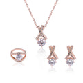 Joyería Creativa Personalidad Moda Simple Diamantes 3 Piezas