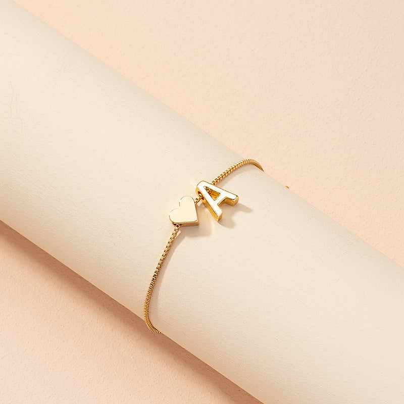 Armband Herzförmige Englische Buchstaben
