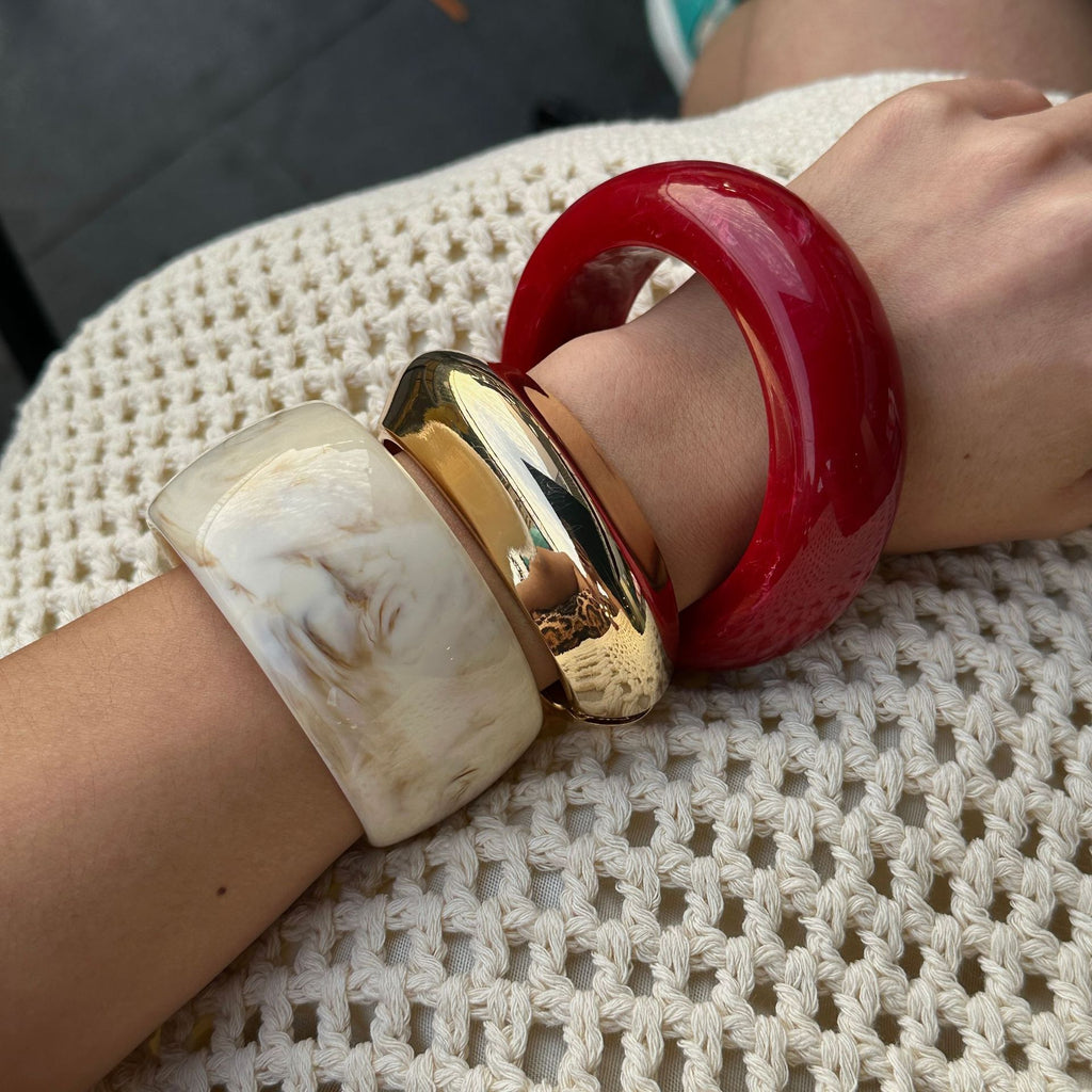 Nueva Pulsera Acrílica Jaspeada