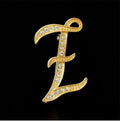 26 English Alphabet Brooches With Diamonds