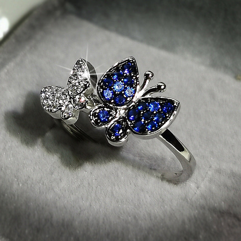 Anillos para mujer, bonitos y a la moda, con diamantes completos