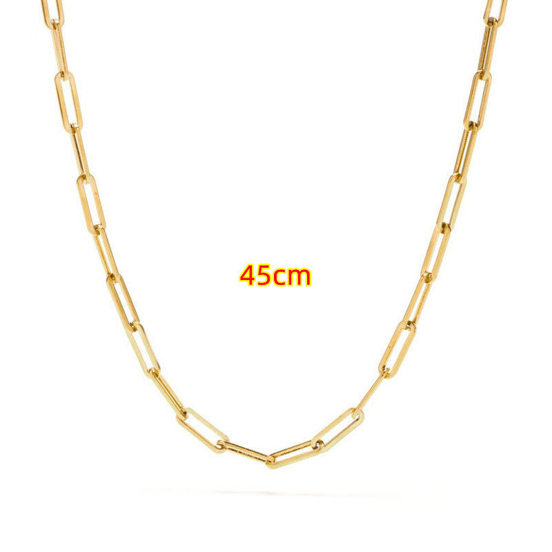 Clip Dicke Kette Halskette Unisex Halskette Schlüsselbeinkette