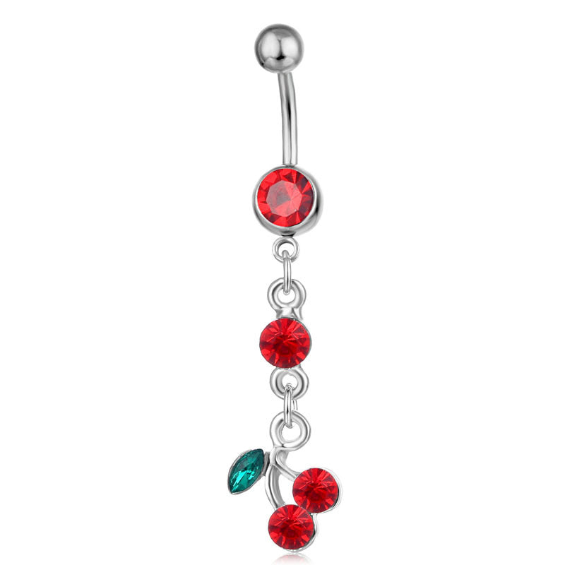 Piercing Joyería Fruta Cereza Colgante Anillo de Vientre