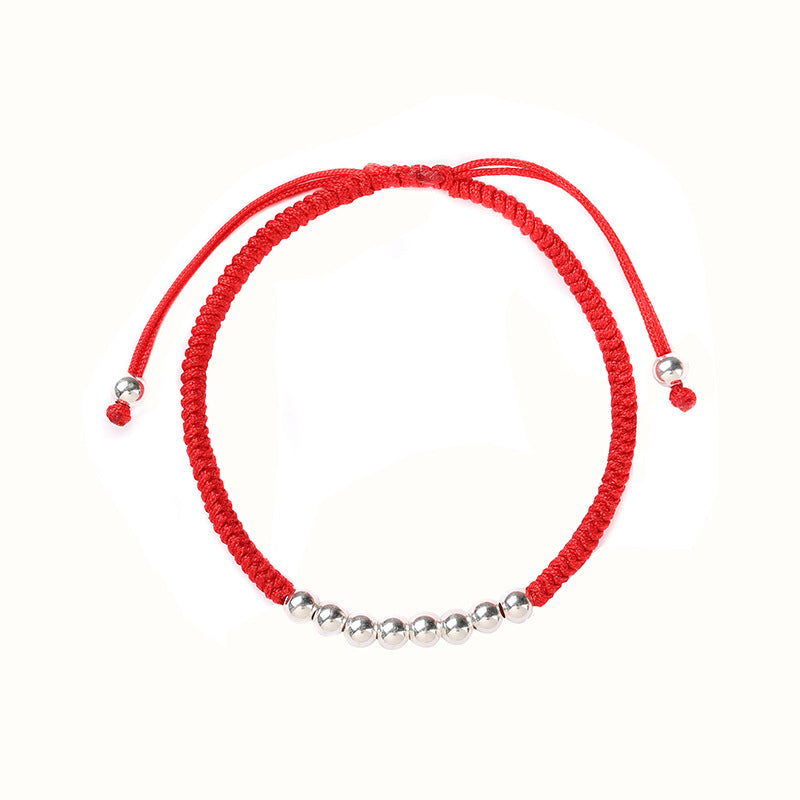 Animal Year Lucky Bead Carrying Strap Couple's Craft Diy Woven Red Rope