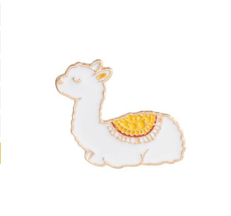 QIHE JEWELRY Alpaca Pin Sheep Brooches Cartoon Brooch Badges Lapel Pin Cute Kawaii Jewelry For Girls Alpaca Jewelry