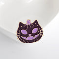 Halloween Lila Und Weiße Lustige Teufelskürbis Brosche