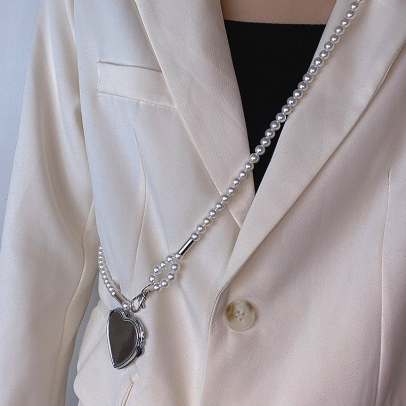 Ins Style Perlen Taillenkette Umhängegurt Damen All-Match Fashion Herzanhänger