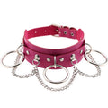 Europäischer und amerikanischer Stil Persönlichkeit übertrieben PU-Lederhalsband Punk Street Shooting Nachtclub O-Ring Kette Schlüsselbeinkette Halsband
