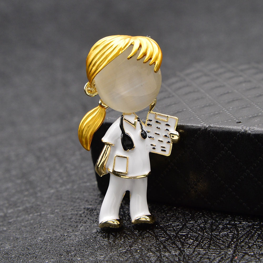 Broche de enfermera y médico