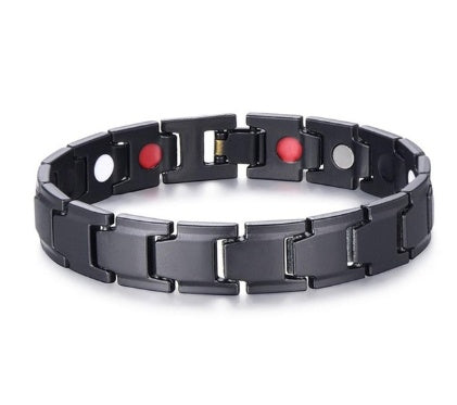 Pulsera de titanio magnética 4 en 1 de bioenergía para hombre, pulsera retorcida magnética saludable para la artritis
