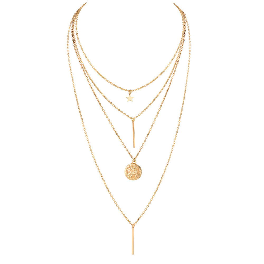 New Boho Vintage Multi-layer Pendant Necklace