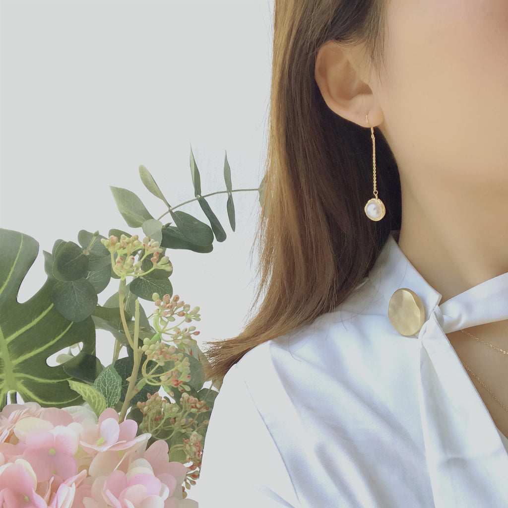 Lange Perlenohrringe für Damen