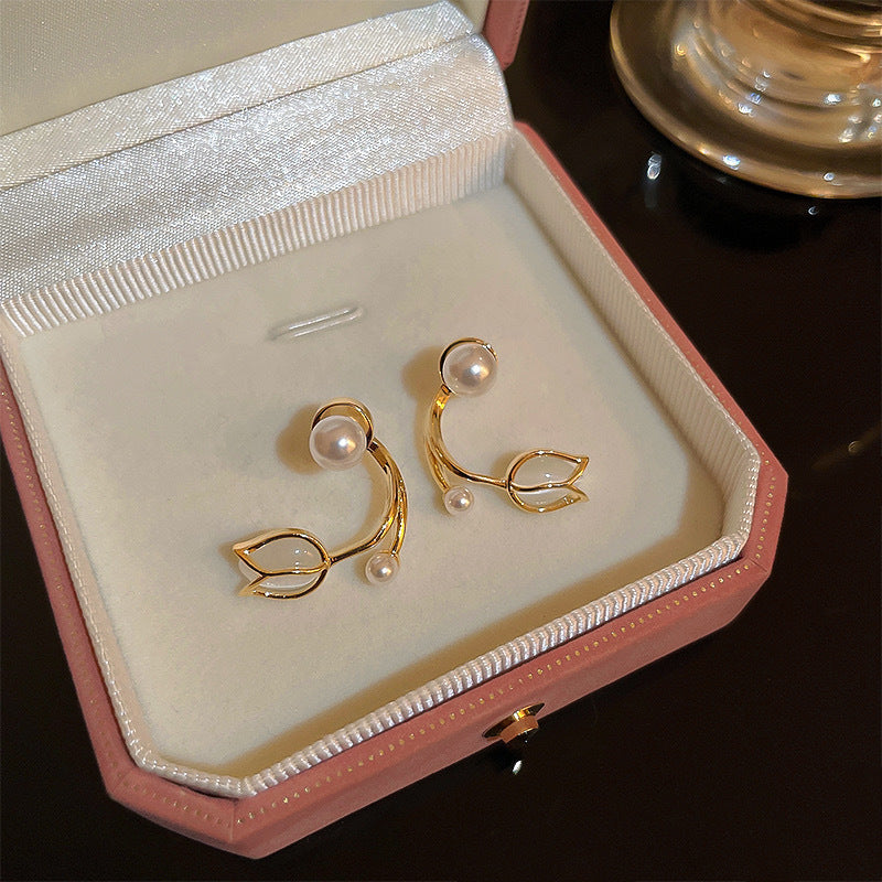 Ohrstecker aus Sterlingsilber mit Tulpenmotiv für Damen