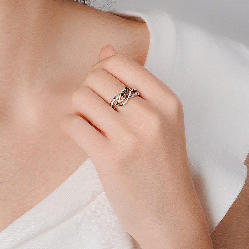 Platin 18K vergoldete Mama Damenringe
