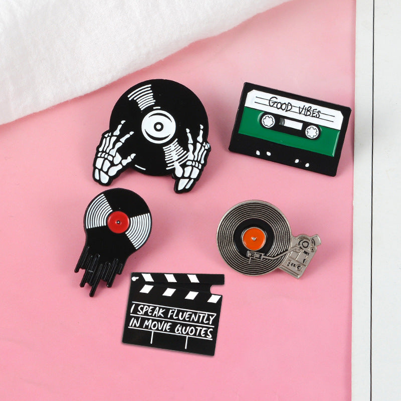 Broche de vinilo de gramófono