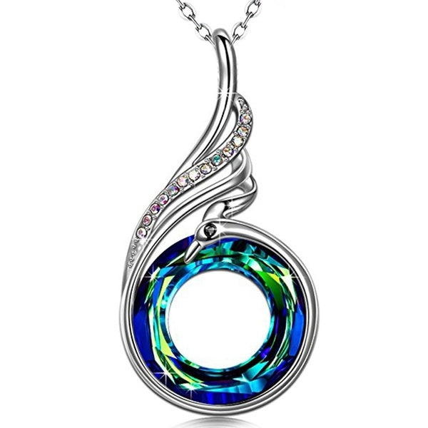 Peacock gradient necklace