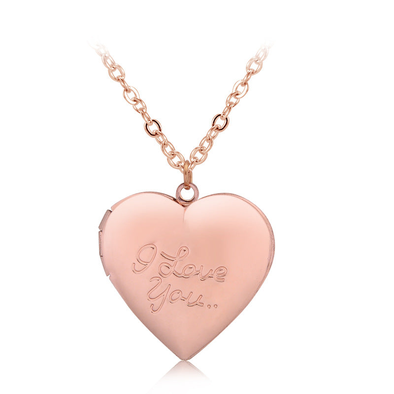 I love you love box necklace
