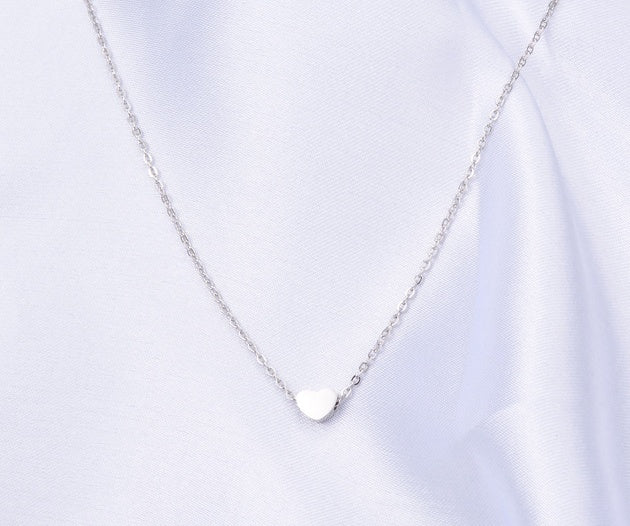 Galvanisierter 18K Roségold Valentinstag Freundin Liebe Herzförmige Roségold-Anhänger Halskette Titan Collier