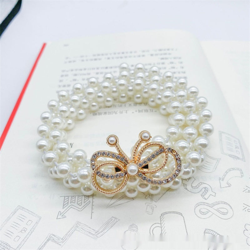Joyería de moda para mujer, cadena de cintura con perlas blancas