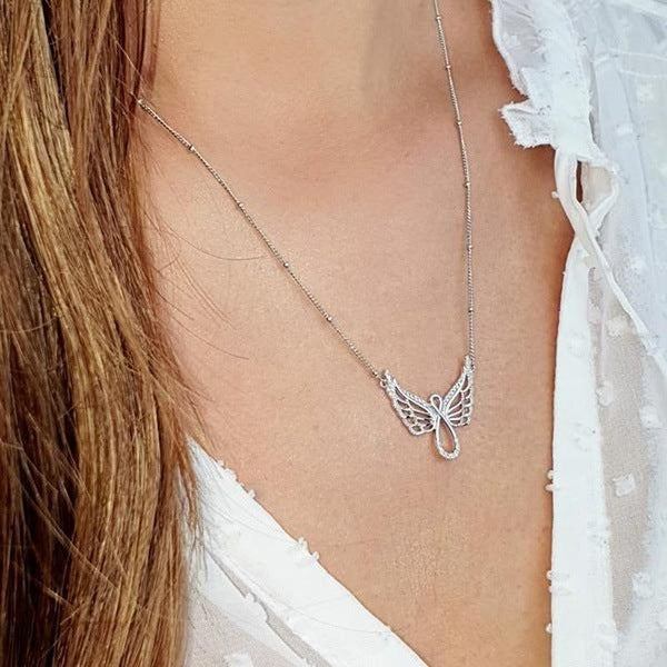 Collar de ángel para mujer Alas de ángel Diamante