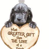 Llavero acrílico con diseño de perro enamorado