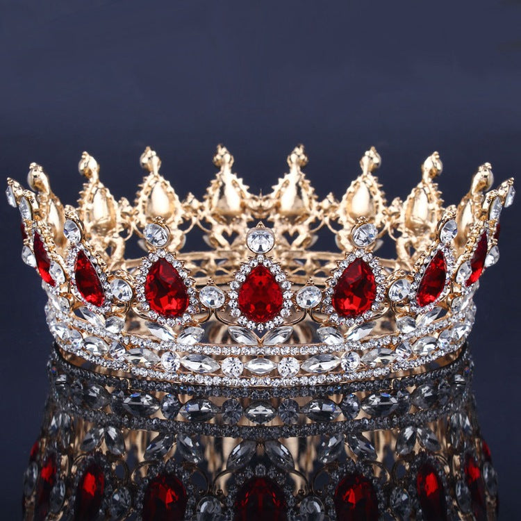 Barocke Brautkrone Kopfschmuck Strass-Haaraccessoires