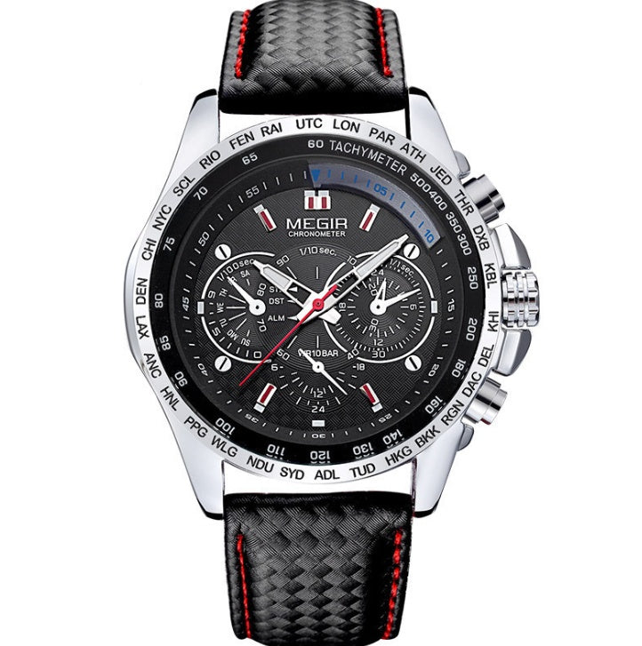 Wholesale Original   1010 Leather Strap 3ATM Waterproof Quartz Luxury Business Mens Watches