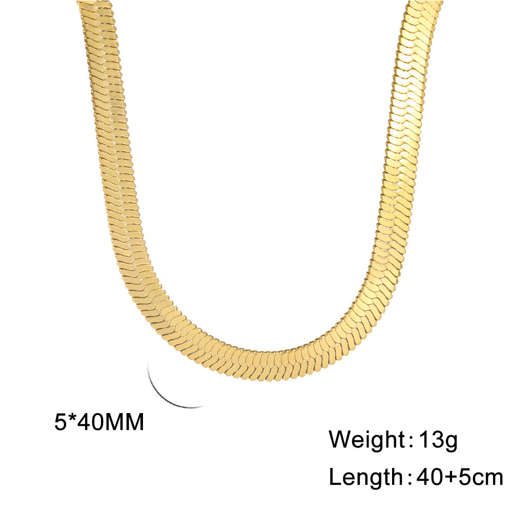 Beliebter Schlangenknochen-Edelstahl-Choker