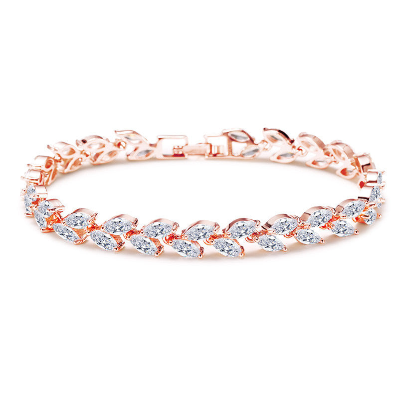 Simple Women's Zircon Crystal Bracelet